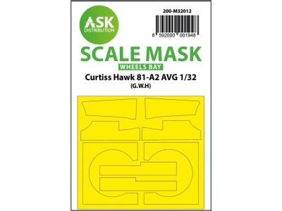 Curtiss Hawk 81-A2 AVG wheels bay masks for Great Wall Hobby 