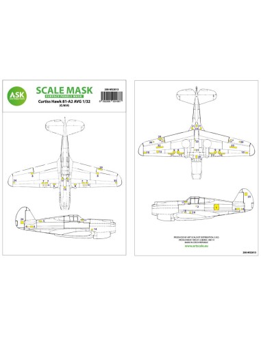 Curtiss Hawk 81-A2 AVG surface panels masks for Great Wall Hobby 