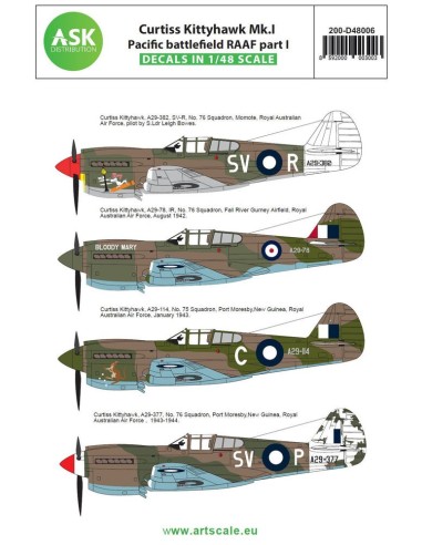 Curtiss Kittyhawk Mk.I Pacific battlefield RAAF part I 