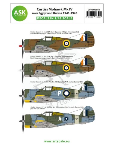 Curtiss Mohawk IV over Egypt and Burma 1941-1943 