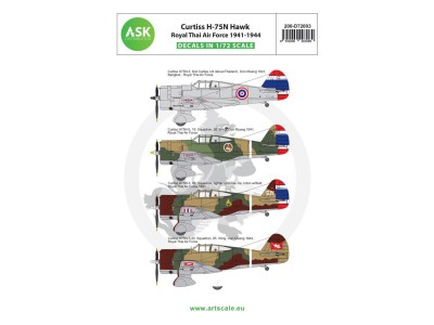 Curtiss H-75N Hawk Royal Thai Air Force 1941-1944 