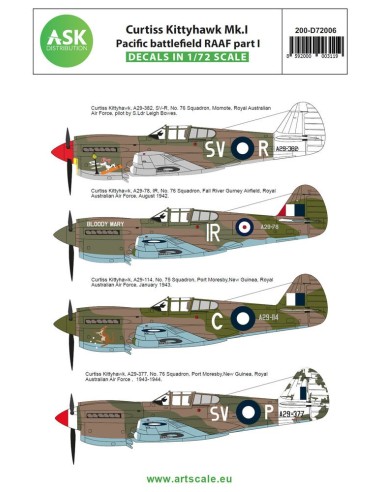 Curtiss Kittyhawk MK.I Pacific battlefield RAAF 1942-1944 part I 