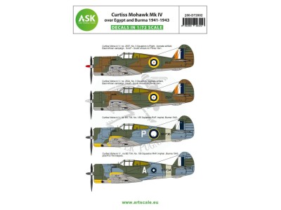 Curtiss Mohawk IV over Egypt and Burma 1941-1943 