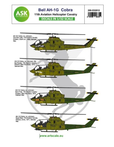 Bell AH-1G Cobra 11th Aviation Helicopter Cavalry 