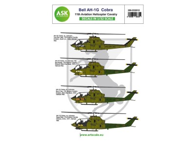 Bell AH-1G Cobra 11th Aviation Helicopter Cavalry 