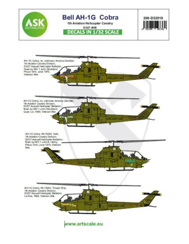Bell AH-1G Cobra 1th Aviation Helicopter Cavalry D/227 AHB 