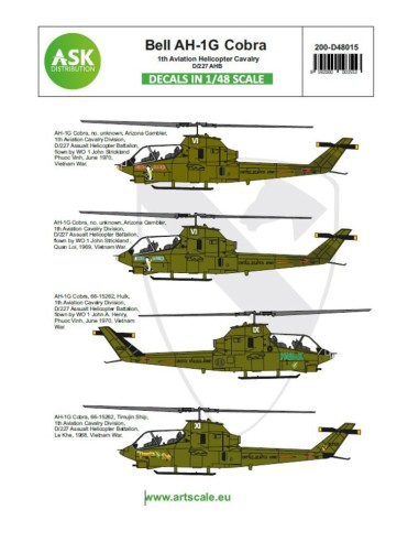 Bell AH-1G Cobra 1th Aviation Helicopter Cavalery D/227 AHB part 1 