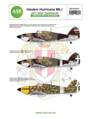Hawker Hurricane Mk.I  part 1 - Italian AF and Jugoslavia AF 