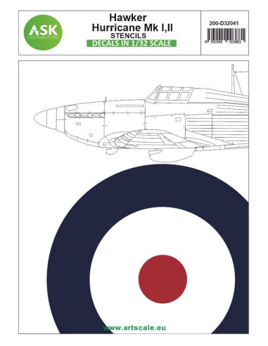 Hawker Hurricane Mk.I, Mk.II - stencils 