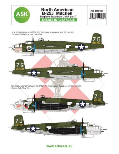 B-25J Mitchell part 7 - US Dogface Squadron, Yahoudi, Mediterranean area 