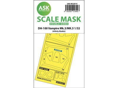 DH-100 Vampire Mk.3 / Mk.5 double-sided express masks for Infinity 