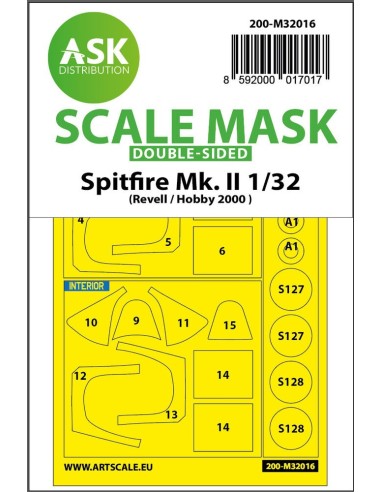 Spitfire Mk.II double-sided express masks for Revell / Hobby2000 