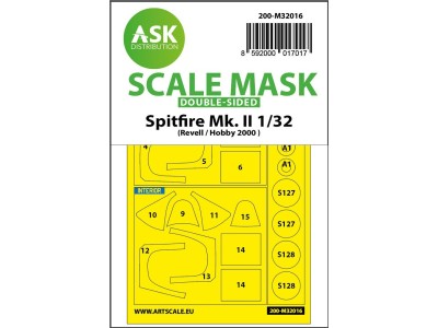 Spitfire Mk.II double-sided express masks for Revell / Hobby2000 