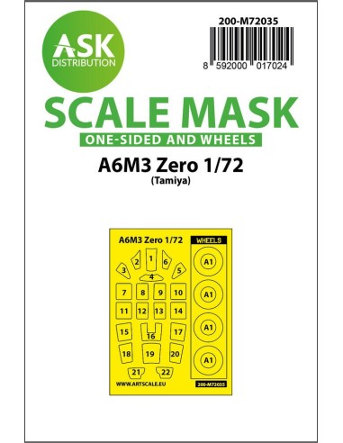 A6M3 Zero one-sided painting mask for Tamiya 