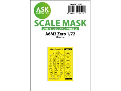 A6M3 Zero one-sided painting mask for Tamiya 