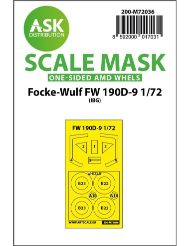 Focke-Wulf Fw 190D-9 one-sided painting mask for IBG 
