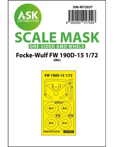 Focke-Wulf Fw 190D-15 one-sided painting mask for IBG 
