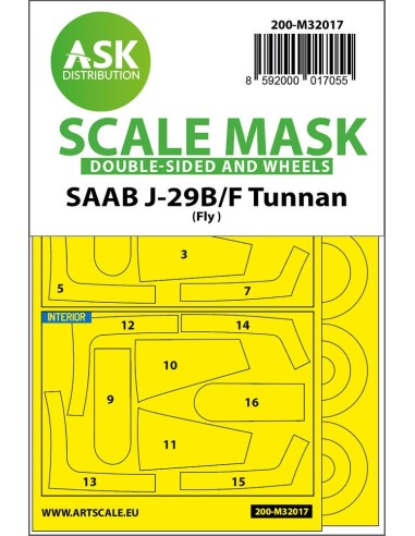 SAAB J-29B/F double-sided express masks for Fly 