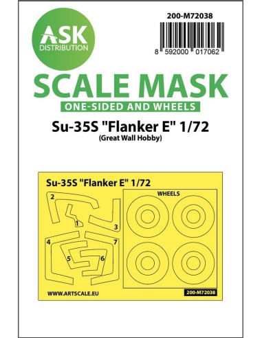 Su-35S Flanker E one-sided painting mask for Great Wall Hobby 