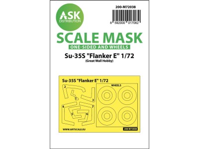 Su-35S Flanker E one-sided painting mask for Great Wall Hobby 