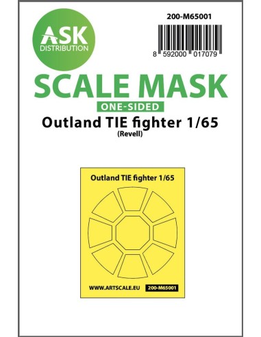 Outland TIE fighter one-sided painting mask for Revell 