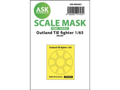 Outland TIE fighter one-sided painting mask for Revell 