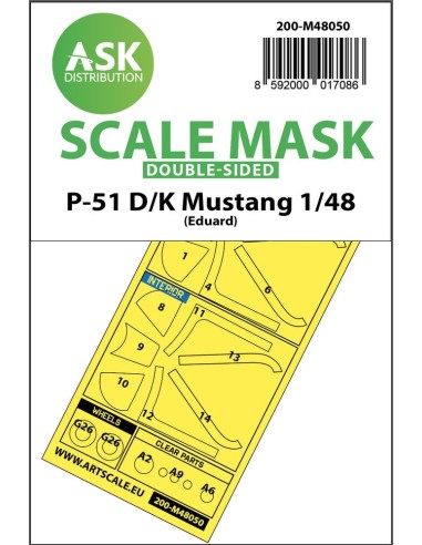 P-51D/K Mustang double-sided mask for Eduard 