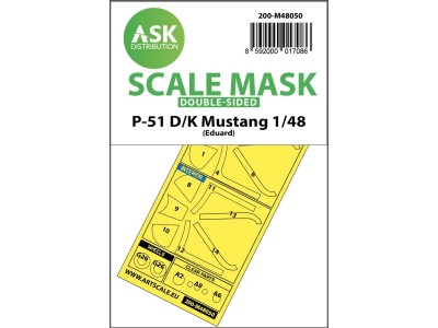 P-51D/K Mustang double-sided mask for Eduard 