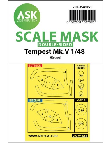 Tempest Mk.V double-sided express mask for Eduard 