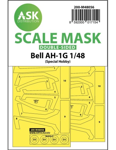 Bell AH-1G double-sided express mask for Special Hobby 