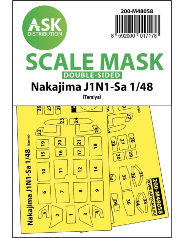 Nakajima J1N1-Sa double-sided express mask for Tamiya 