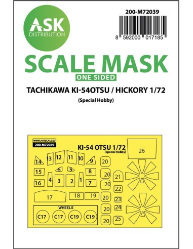 Tachikawa Ki-54OTSU / Hickory one-sided painting mask for Special Hobby 
