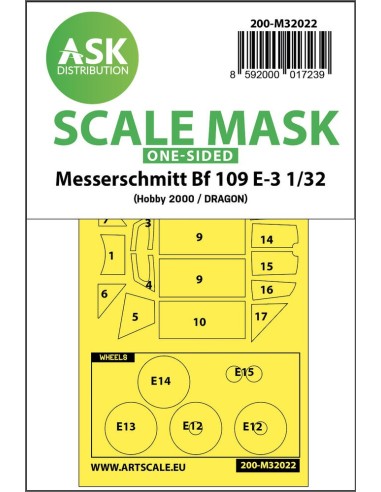 Messerschmitt Bf 109E-3 one-sided express masks 
