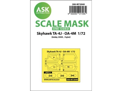 Skyhawk TA-4J - OA-4M one-sided painting mask for Hobby2000 / Fujimi 