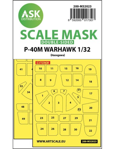 P-40M Warhawk double-sided express masks for Hasegawa / Hobby2000 