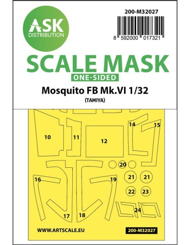 Mosquito FB Mk.VI one-sided express masks for Tamiya 