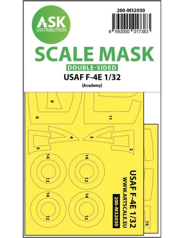 USAF F-4E Phantom Viet-Nam war double-sided mask for Academy 