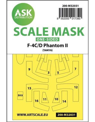 F-4C/D Phantom one-sided mask for Tamiya 
