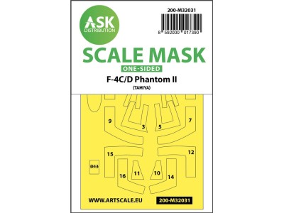 F-4C/D Phantom one-sided mask for Tamiya 
