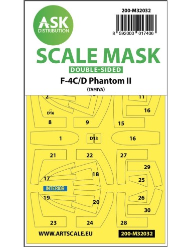 F-4C/D Phantom double-sided mask for Tamiya 