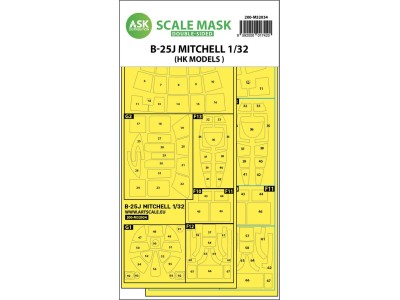 B-25J Mitchell double-sided mask for HK Models 