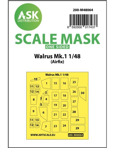 Walrus Mk.1 one-sided mask for Airfix 
