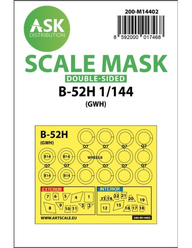 B-52H double-sided painting mask for Great Wall Hobby 
