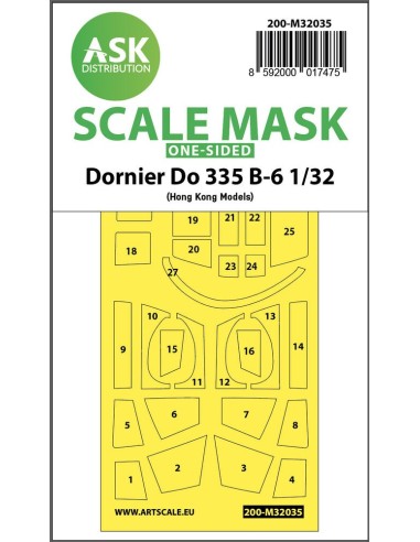 Dornier Do 335B-6 one-sided mask for HK Models 