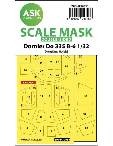 Dornier Do 335B-6 double-sided mask for HK Models 