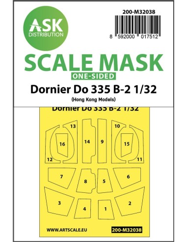 Dornier Do 335B-2 one-sided mask for HK Models 