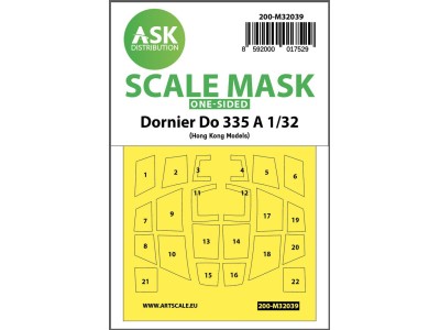 Dornier Do 335A one-sided mask for HK Models 