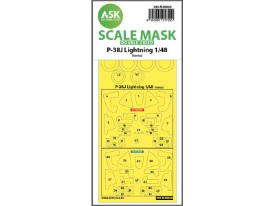 P-38J Lightning double-sided mask for Tamiya 