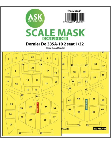 Dornier Do 335A-10 two seater double-sided mask for HK Models 
