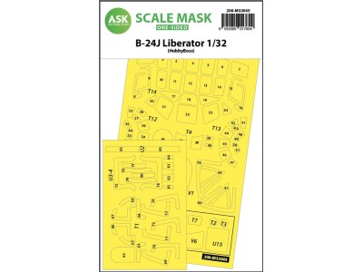 B-24J Liberator one-sided mask for Hobby Boss 